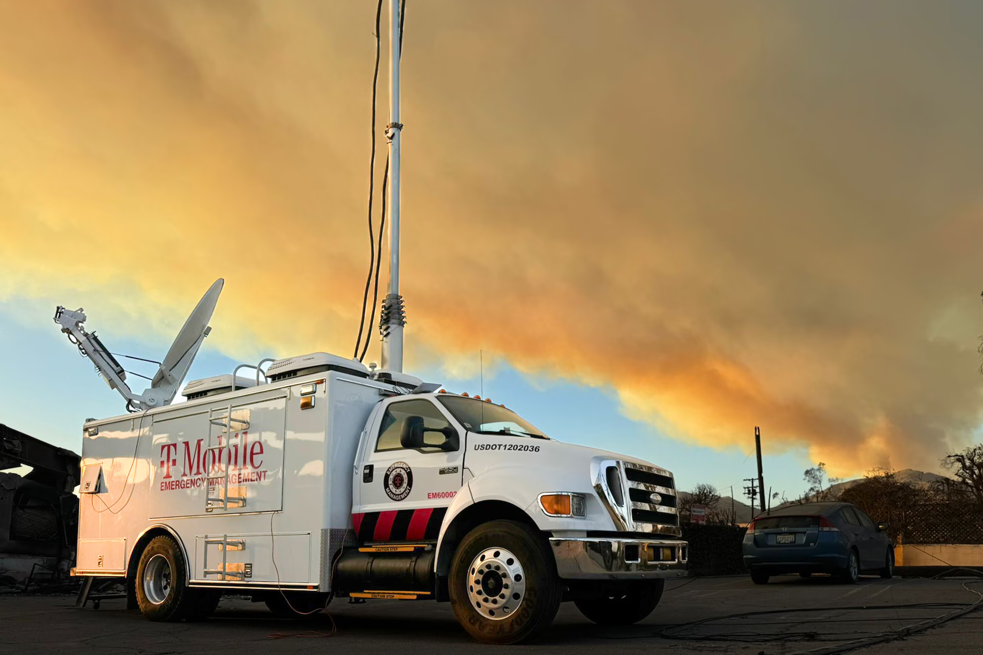 T-Mobile support vehicle outdoors