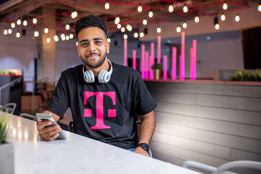 T-Mobile representative at a store