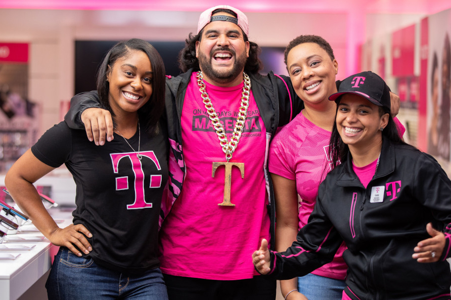 T-Mobile store employees group photo