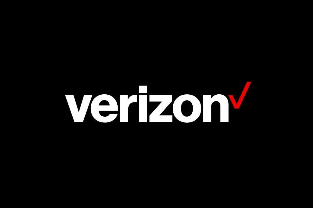 White Verizon logo
